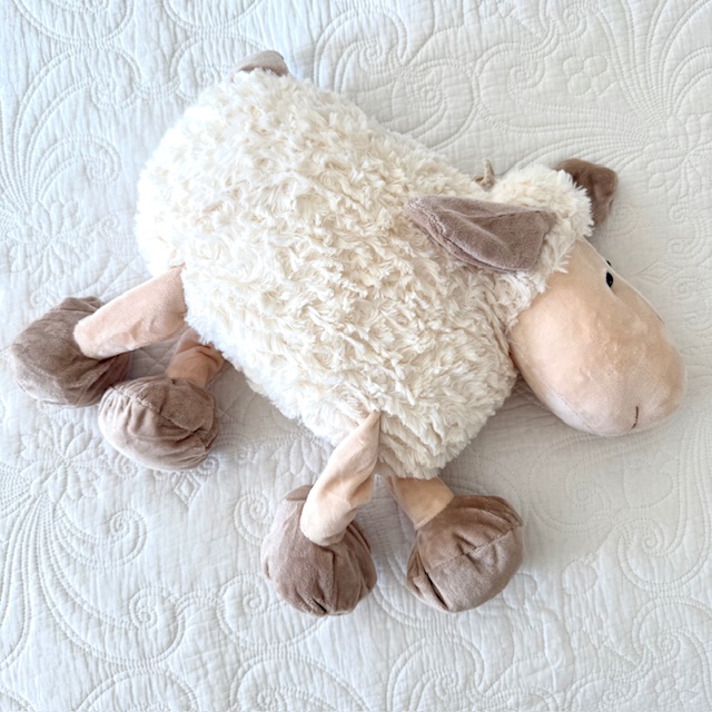 CREAM FLUFFY SNUGGLY SHEEP WITH FLOPPY LITTLE LEGS - 40CM