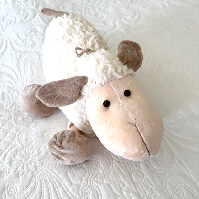 CREAM FLUFFY SNUGGLY SHEEP WITH FLOPPY LITTLE LEGS - 40CM - Image 2