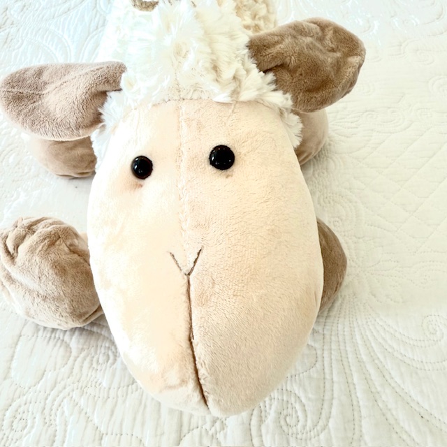 CREAM FLUFFY SNUGGLY SHEEP WITH FLOPPY LITTLE LEGS - 40CM - Image 3