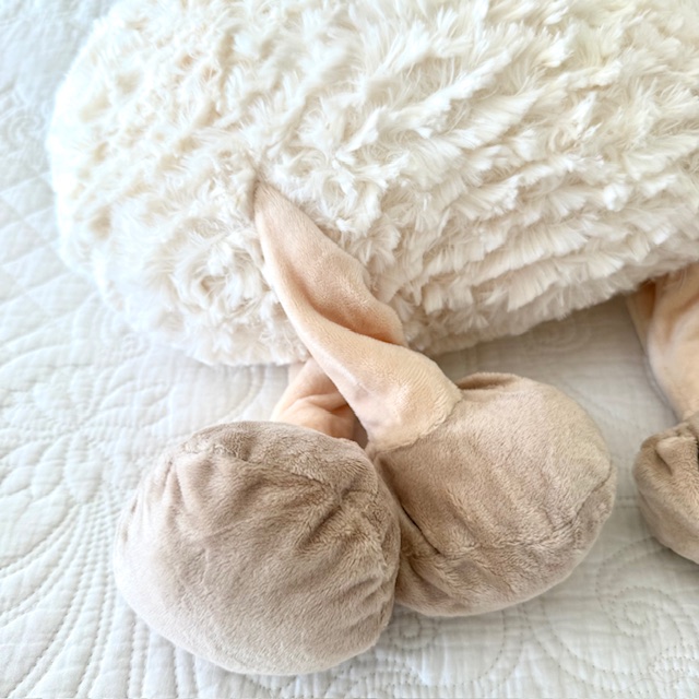 CREAM FLUFFY SNUGGLY SHEEP WITH FLOPPY LITTLE LEGS - 40CM - Image 4
