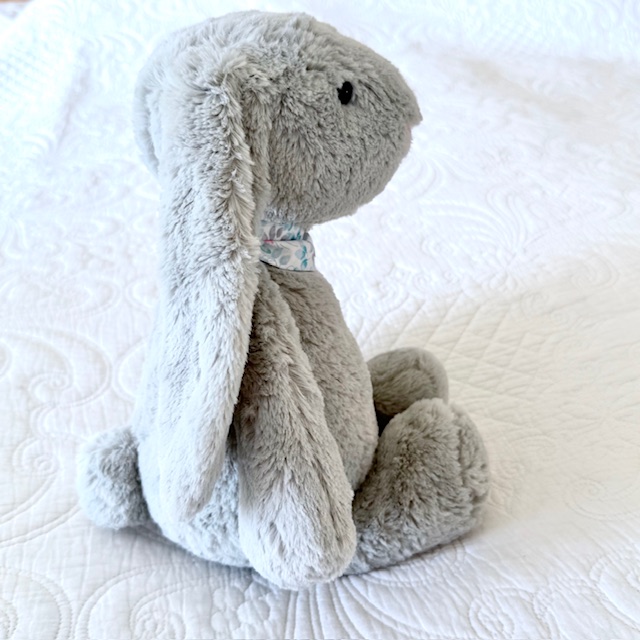 LONG-EARED GREY BUNNY WITH FLOPPY ARMS & LEGS 40CM - Image 3