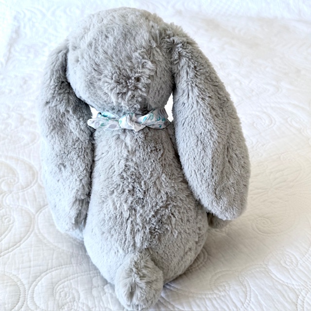 LONG-EARED GREY BUNNY WITH FLOPPY ARMS & LEGS 40CM - Image 5